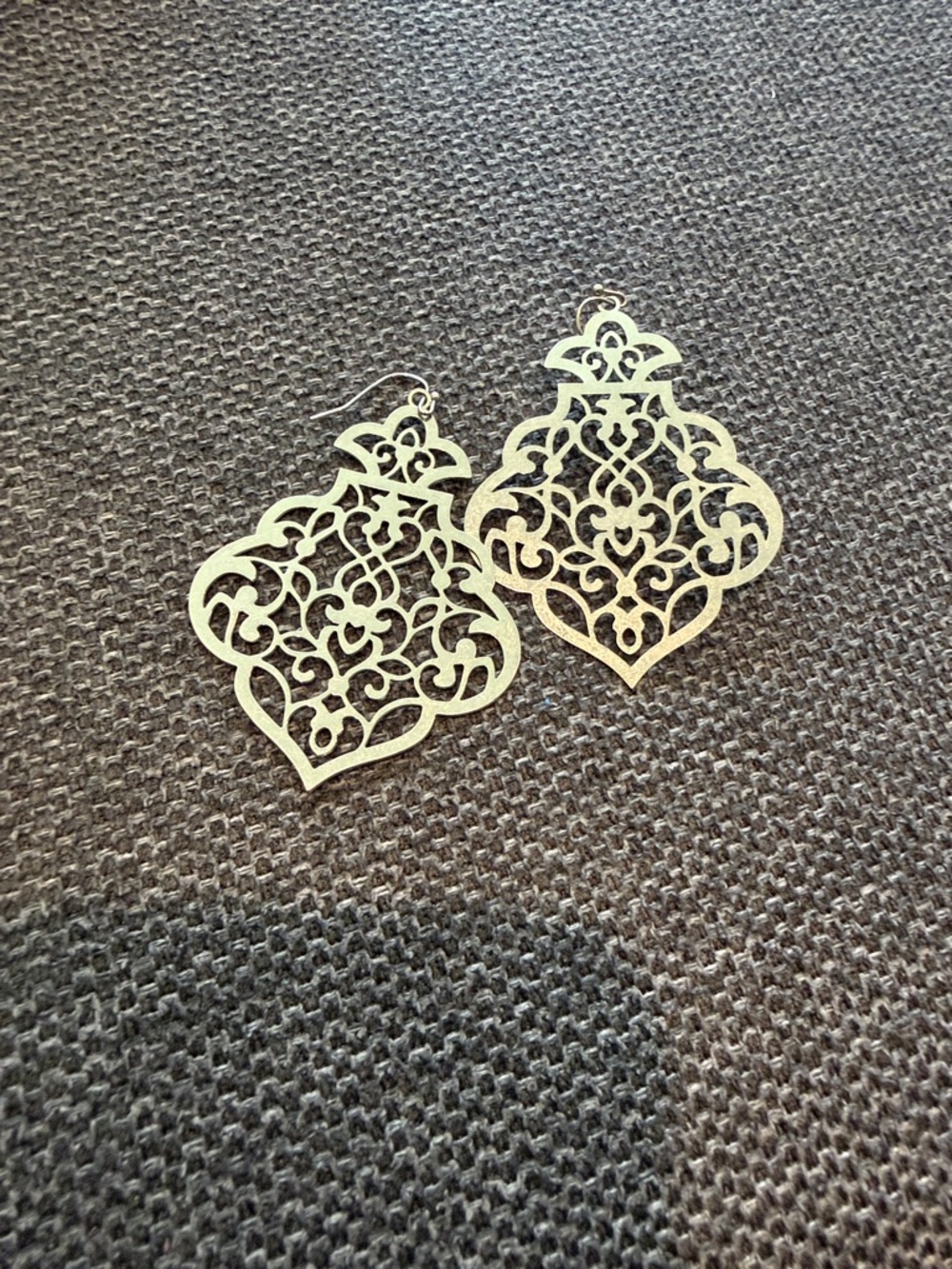 Gold Filigree Dangle Earrings